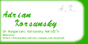 adrian korsunsky business card